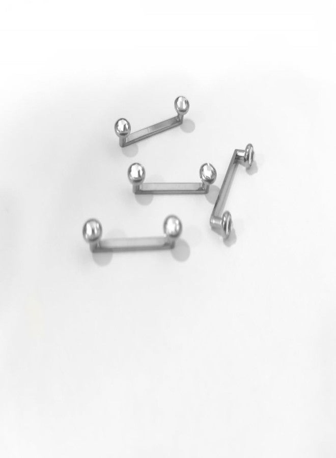 DATOA 14G Staple Titanium Flat Surface Piercing Jewelry Internally Threaded Surface Body Piercing Jewelry Barbell 12/14mm-12mm - Image 4